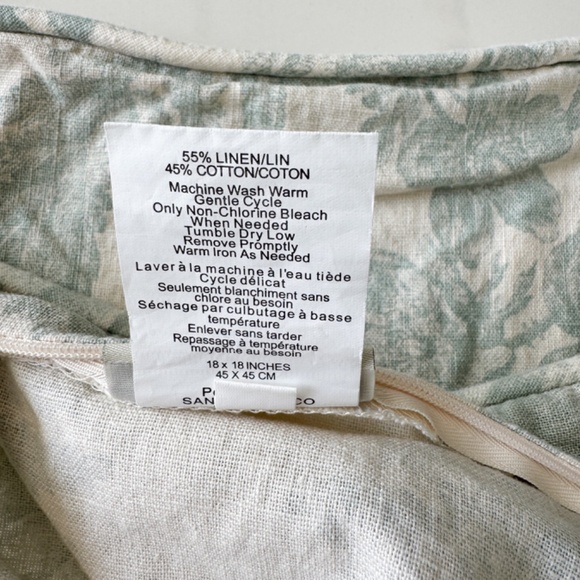 Vintage Pottery Barn Matine Blue Toile Pillow Cover Linen - Picture 3 of 8